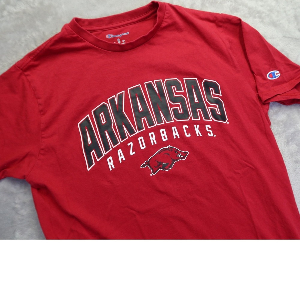 Arkansas Razorbacks Men's Red Graphic T-Shirt Size M NCAA Champion